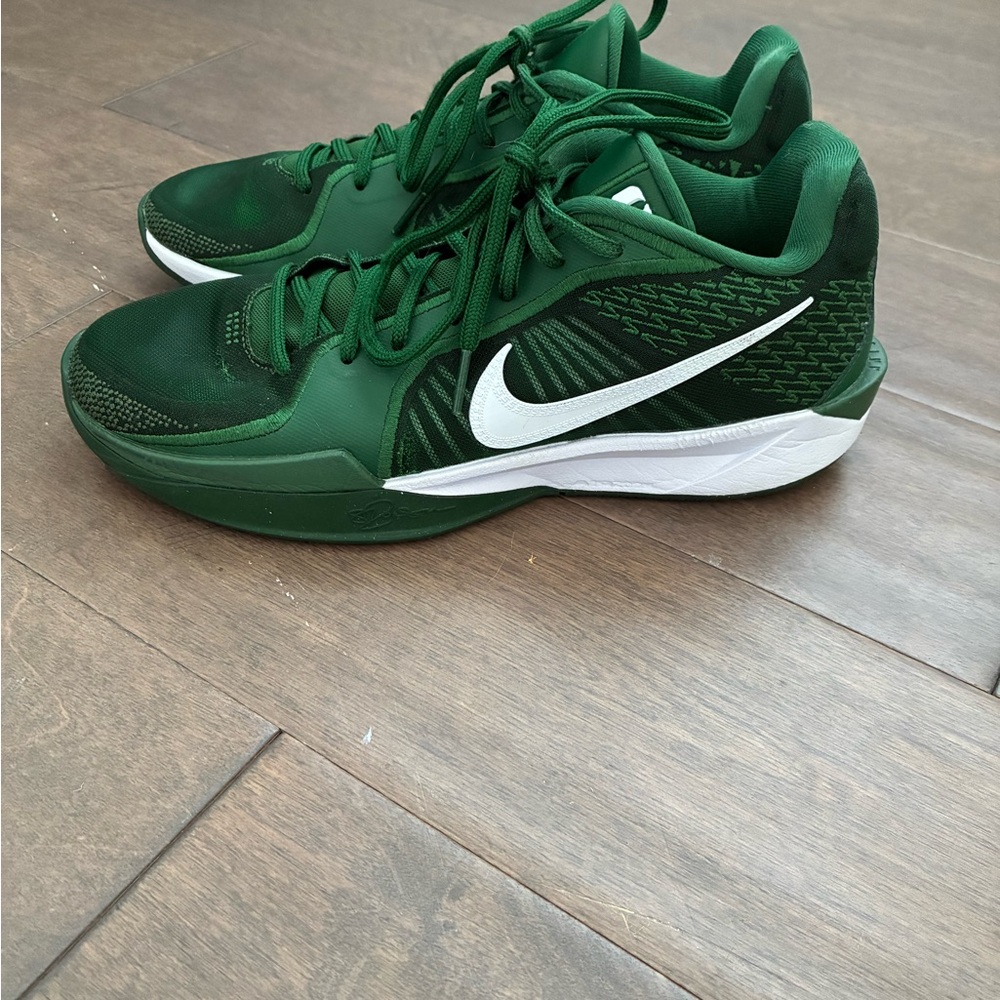 Sabrina Nike Forest Green and White Basketball Shoes